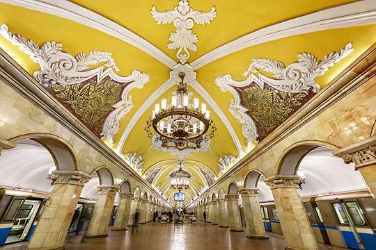 Komsomolskaya metro station Moscow Russia