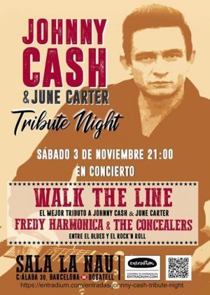 Tributo a Johnny Cash el 3 de noviembre en La Nau, Barcelona
