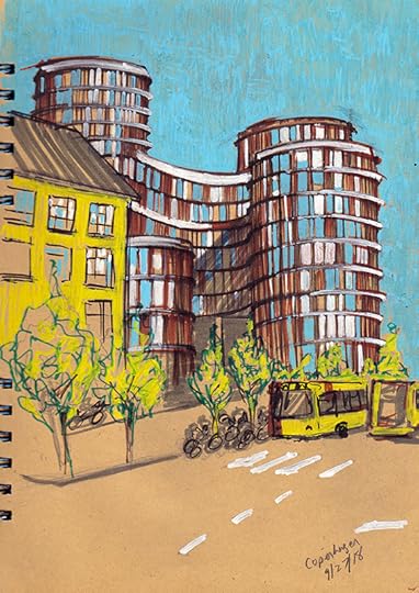 Axel Towers Sketching Architecture Design Copenhagen Denmark Art Culture Urban Planning Sustainability Sketchbook
