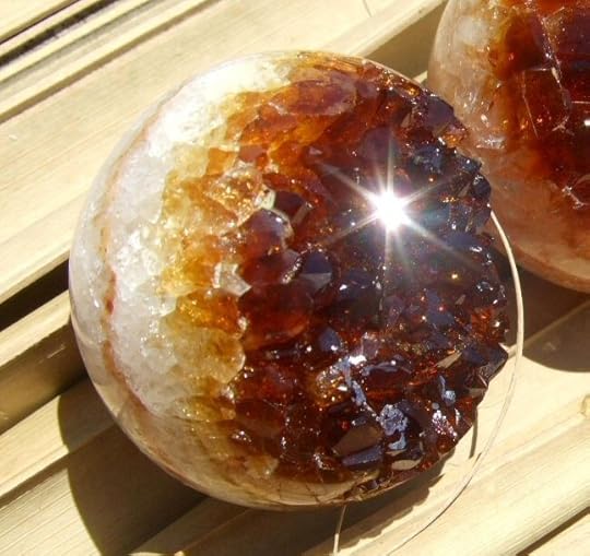 Citrine Sphere Hibiscus Moon