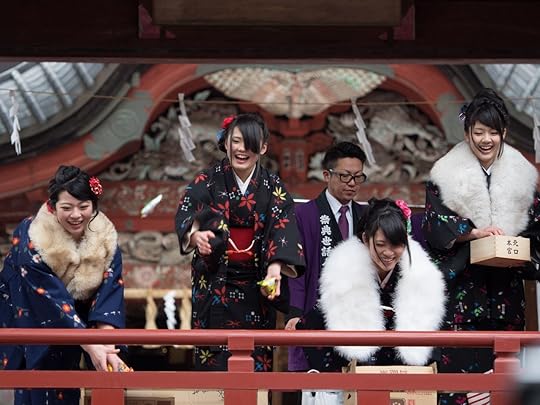 Setsubun Bean Throwing Event in Japan