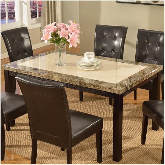 Milton Green Stars 7886 Two tone Faux Marble Dining Table Faux Marble Kitchen Table Set