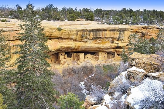 Spruce Tree House in Mesa Verde National Park, Colorado, in winter