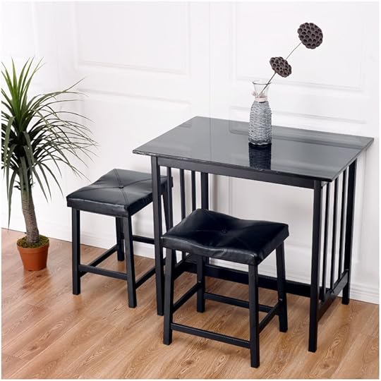Bar Height Kitchen Tables and Chairs 3 Pcs Modern Counter Height Dining Set Table and 2 Chairs