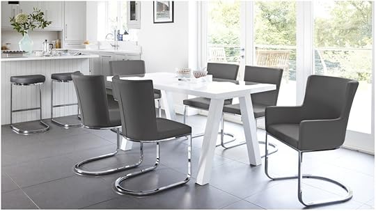 White Gloss Kitchen Table and Chairs Modern 6 Seater White Gloss Dining Table Set Uk