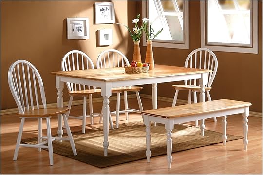 Country Dining Room Set Dinettes Dining Room Furniture 6pc Casual Kitchen Table and Chairs