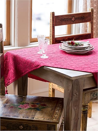 Homespun Matelasse Tablecloth Linens Kitchen Kitchen Table Cloths