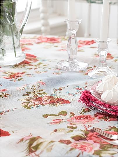 Kitchen Table Cloths Heirloom Rose Linen Tablecloth Linens Kitchen