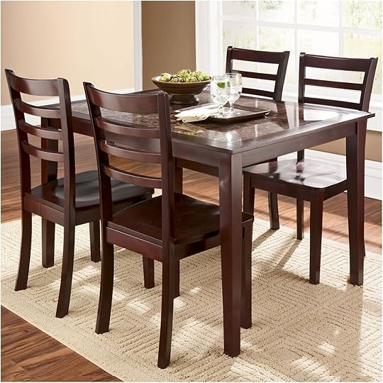 Dining Tables Chairs Cascade Faux Marble 5 Piece Faux Marble Kitchen Table