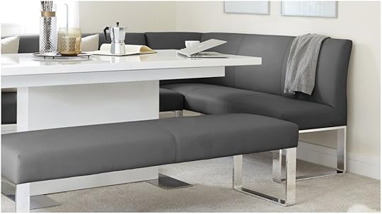 5 Seater Left Hand Corner Bench and Extending Dining Table Nook Kitchen Table and Bench