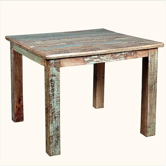 Rustic Reclaimed Wood Distressed 40 Quot Square Kitchen Dining Hardwood Kitchen Table
