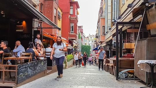 People walking down the street in Kadikoy, Istanbul