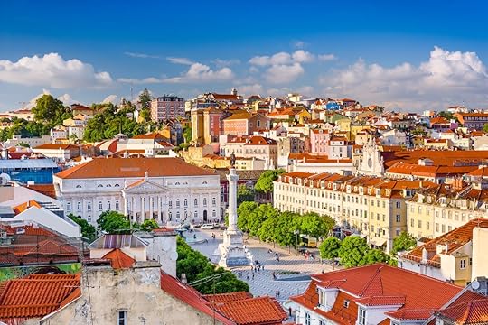 Lisbon, Portugal skyline view over Rossio Square
