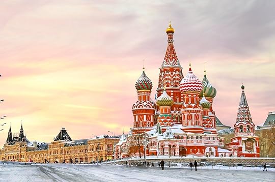 Onion-domed mosque in St. Peter's Square in Moscow, Russia