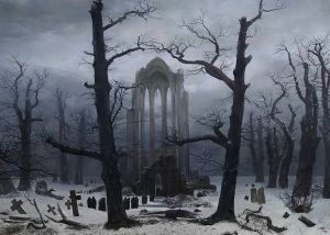 caspar-david-friedrich_monastery graveyard in the snow-1817-19