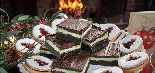 Plate of Christmas cookies and brownies