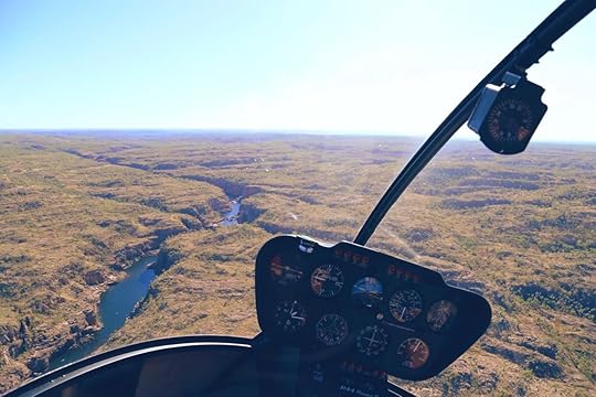View of Nitmiluk Gorge from a helicopter