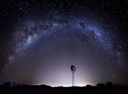 Outback Australia under the night sky