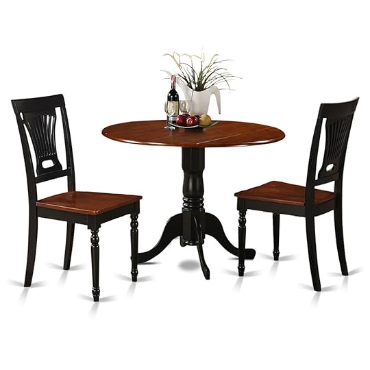 3 Piece Small Kitchen Table and Chairs Set Round Table and Table Kitchen Set