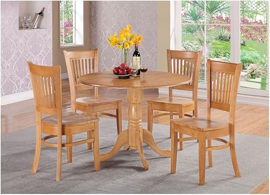 3 Pc or 5 Pc 42 Quot Round Dinette Kitchen Dining Table Set In Table Kitchen Set