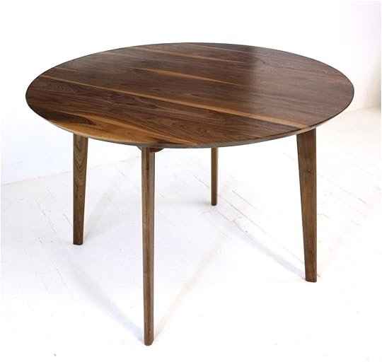 Mid Century Modern Round Dining Table Cafe Table solid Modern Round Kitchen Table