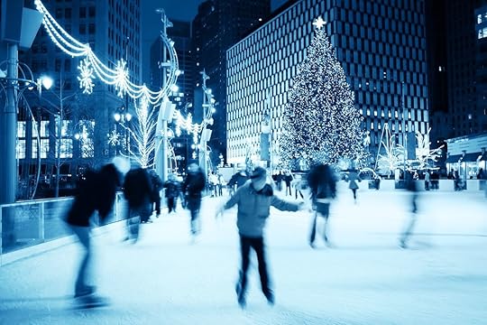 Ice skating rink during Christmas
