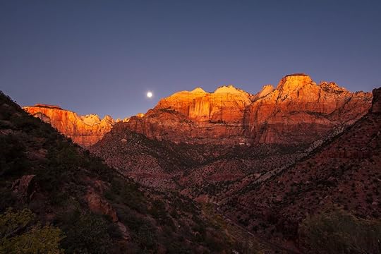 Sunrise at The Towers of the Virgin and The West Temple