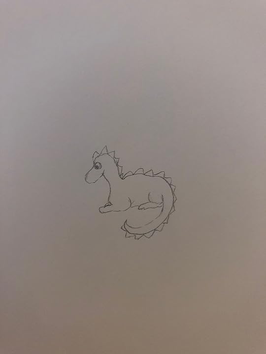 Dinosaur/ dragon in pencil big eyes