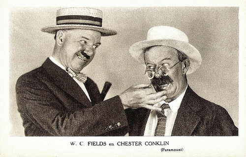 W.C. Fields and Chester Conklin in Fools for Luck (1928)