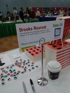 My humble table set-up could not keep up with its neighbors—and maybe it didn’t need to.