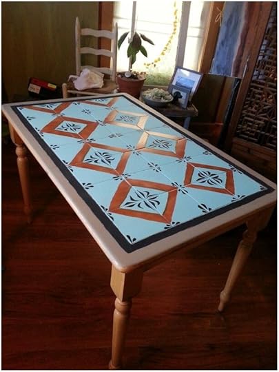 Tile top Kitchen Tables Dingy Old Tile top Kitchen Table Revamp This Can Be Done