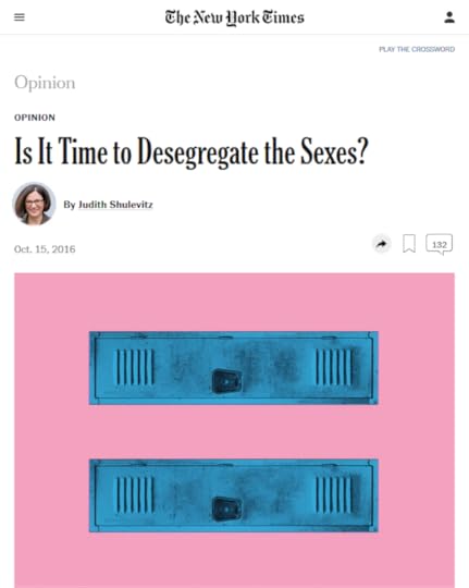 NYT: Is It Time to Desegregate the Sexes?