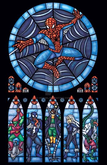 Spiderman Stained Glass Window by nenuiel on DeviantArt