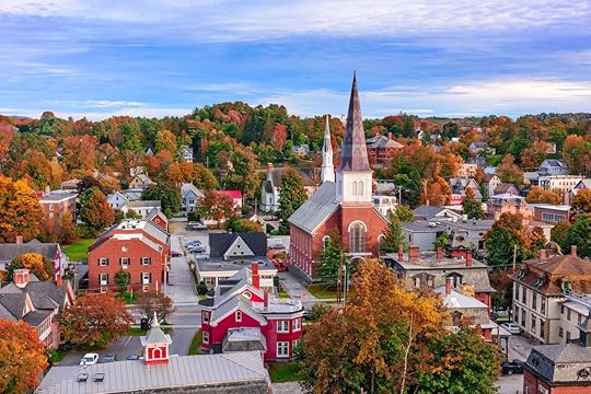 Montpelier, Vermont, USA town skyline