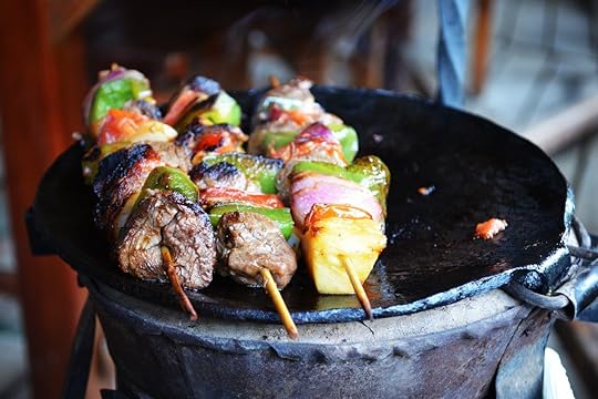 Tasty grilled meal in a traditional Kenyan restaurant