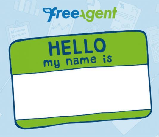 A sticker tag with