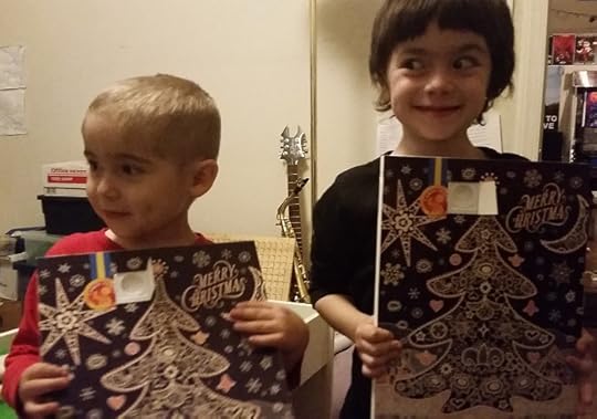 Boys with Advent Calendars