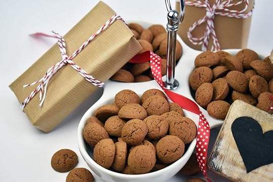 Traditional Dutch mini pepernoten cookies