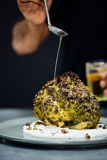 roasted romanesco with garlicky yogurt for SF Chronicle | Nik Sharma