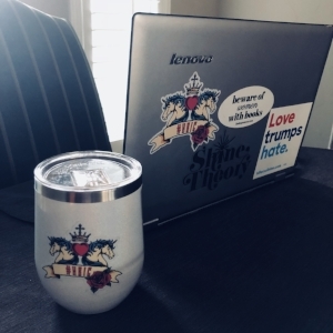 My favorite corksicle tumbler with a limited edition HBIC Nation sticker on it!