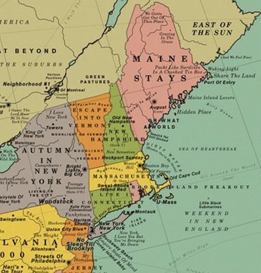 US map made of songs