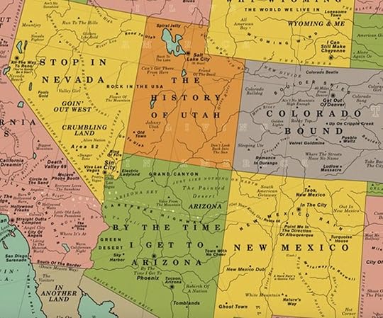 US map made of songs