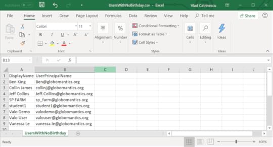 Finding users with no birthday
