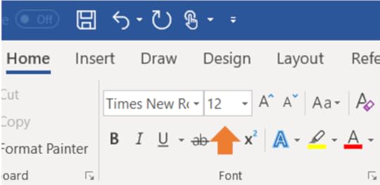 Manuscript Format: Font Size