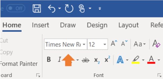 Manuscript Format: Font Change