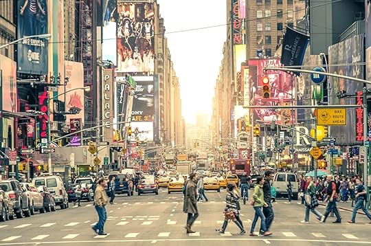 NYC street scene in Times Square