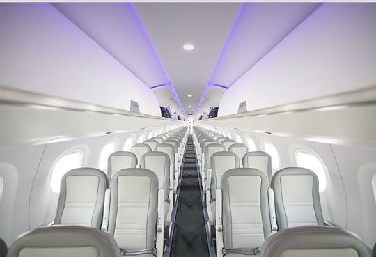 Interior of new Embraer E2 aircraft