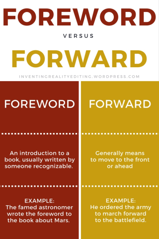 Foreword vs. Forward