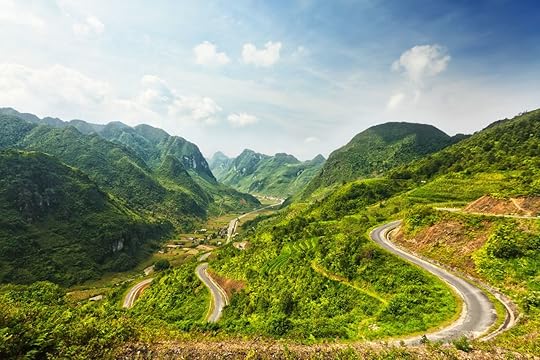 Mountain road in Ha Giang, Vietnam