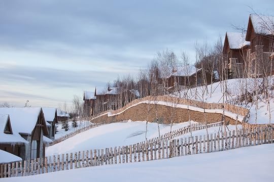 Ski village in snow season in northern China